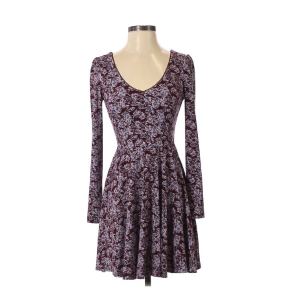 Long Sleeve Floral Print Dress